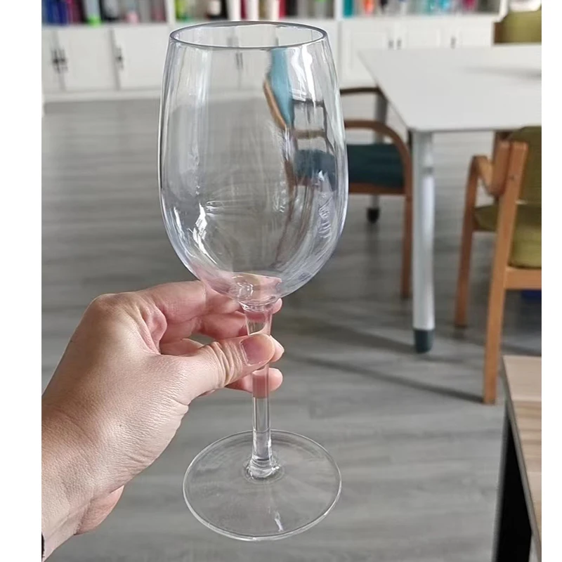 Factory Wholesale Customize Label Wine Glasses 100% Tritan Plastic Unbreakable Wine Glass