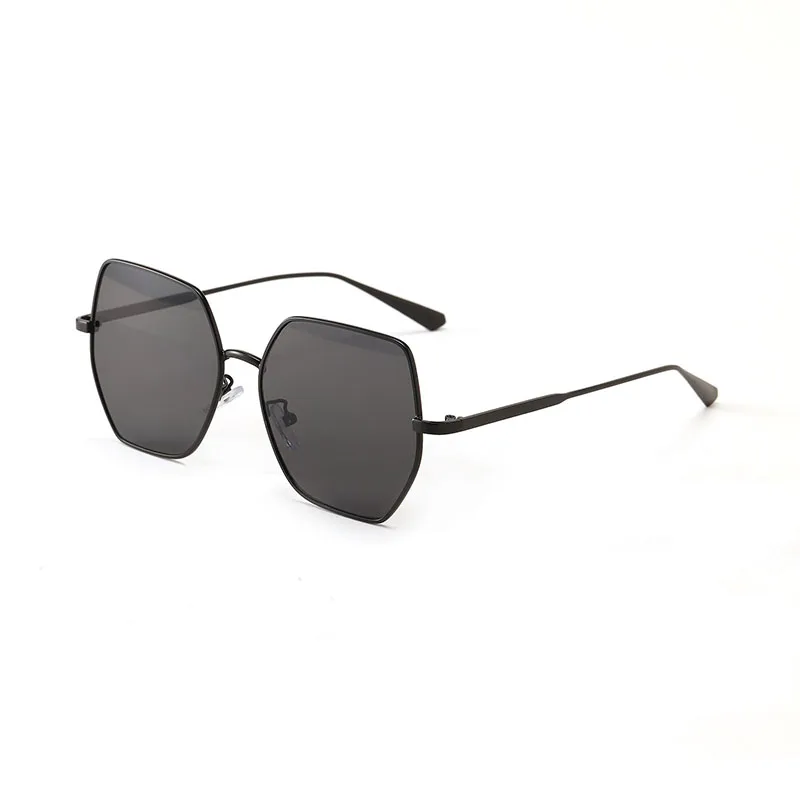 Boxun Private Label Woman Lady Trendy Oversized Elegant Metal Alloy Sunglasses Custom Logo 2021