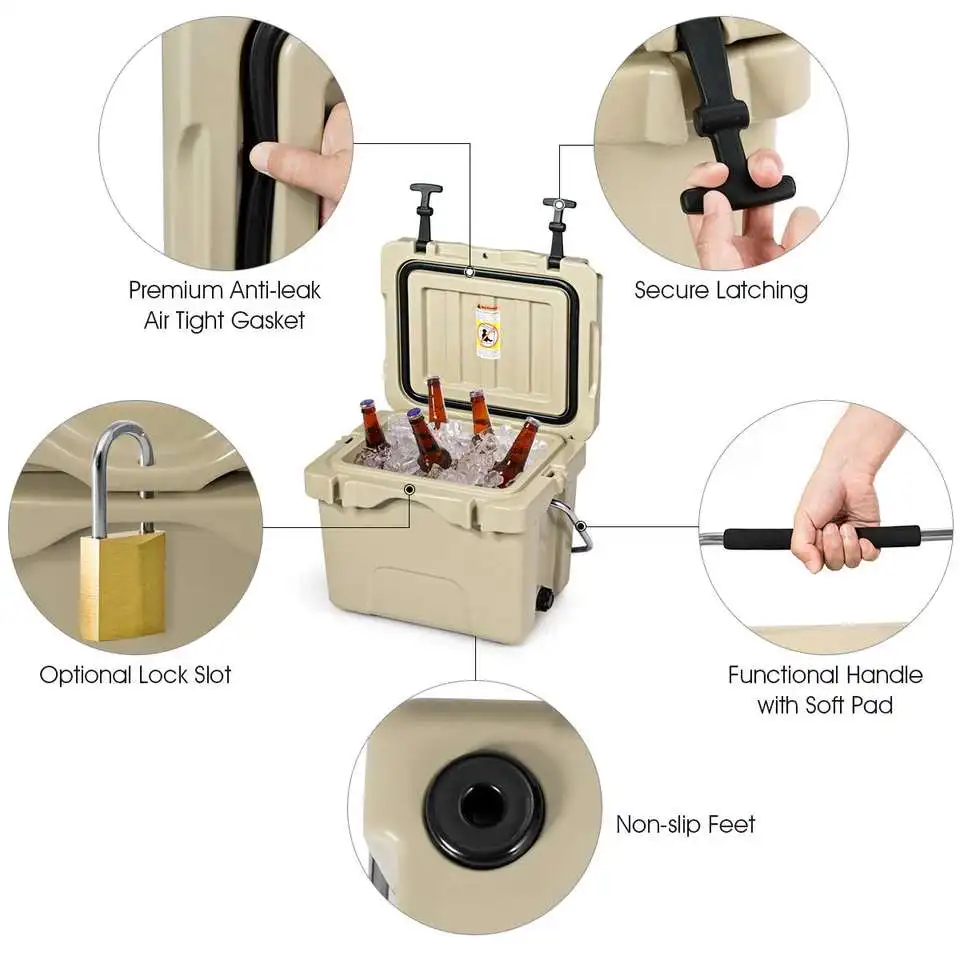 Hotsale Hard cooler Waterproof portable Ice cooler box for food