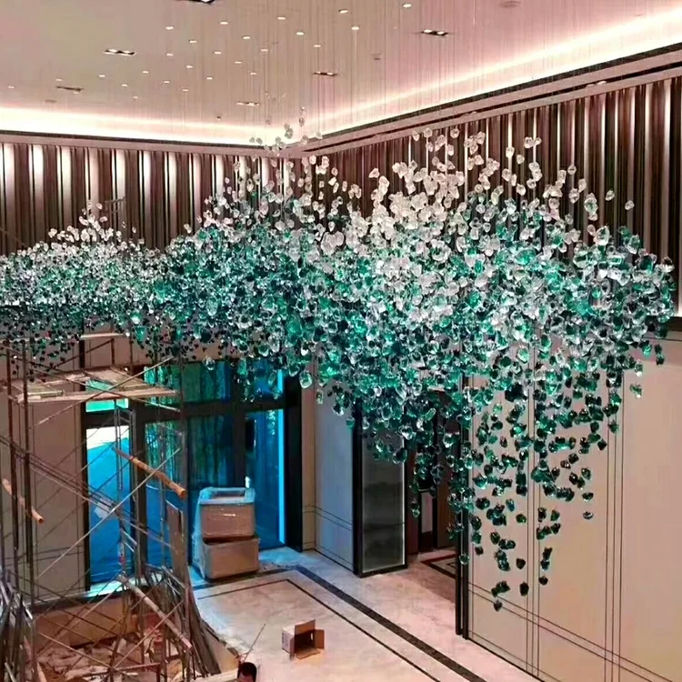 New Product Customized Indoor Project Lighting Hotel Lobby Villa Modern Crystal LED Chandelier