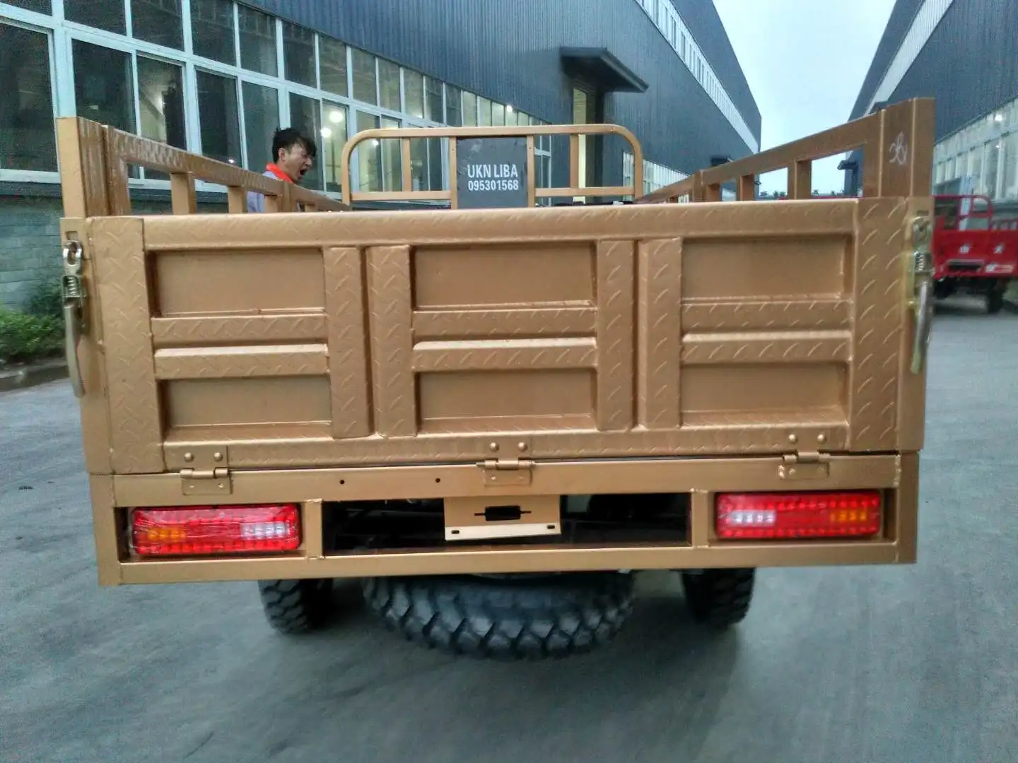 300CC double axle heavy load cargo tricycle/three wheel motorcycle