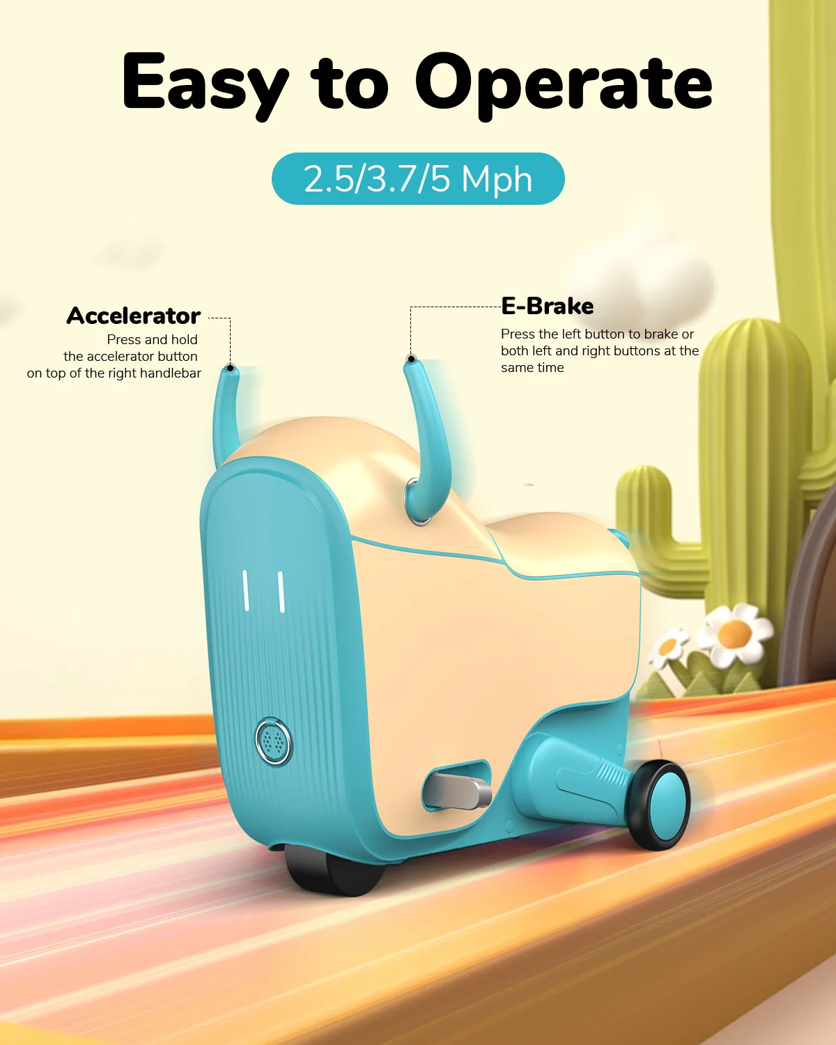 GNU Electric kids scooter suitcase ride on electric smart luggage suitcase