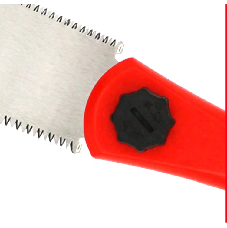 Three Sides Teeth Blade Woodworking Pull Hand Saw FIXED BLADE 0.4 with Plastic Anti-skid Handle Steel Box OEM Wood White 65mn