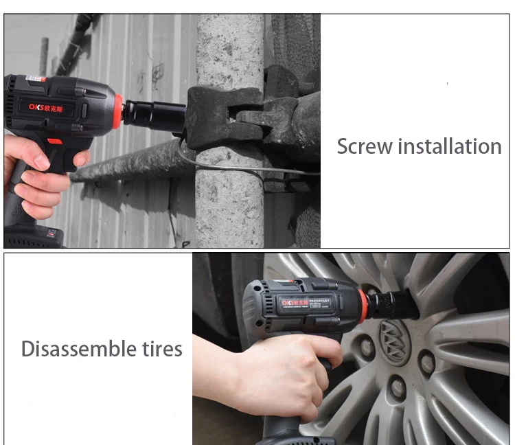 Lithium Battery Rechargeable Wrench Impact Car Scaffolding Carpentry Special Electric Wrench Socket Jackhammer
