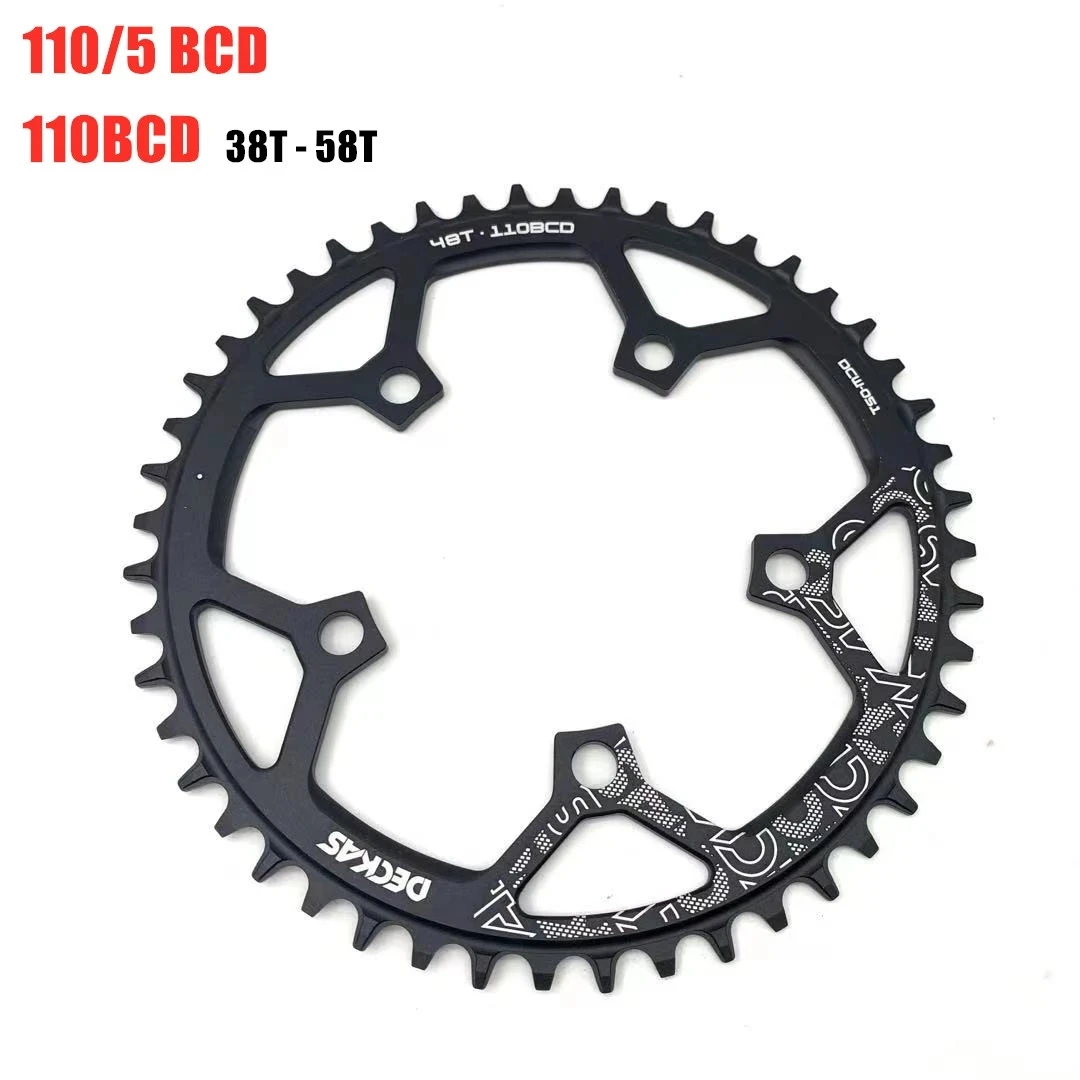 Deckas 110/5 BCD 110BCD road bike narrow and wide crankset 36T-58T bicycle sprocket  for shimano sram bicycle crank accessories