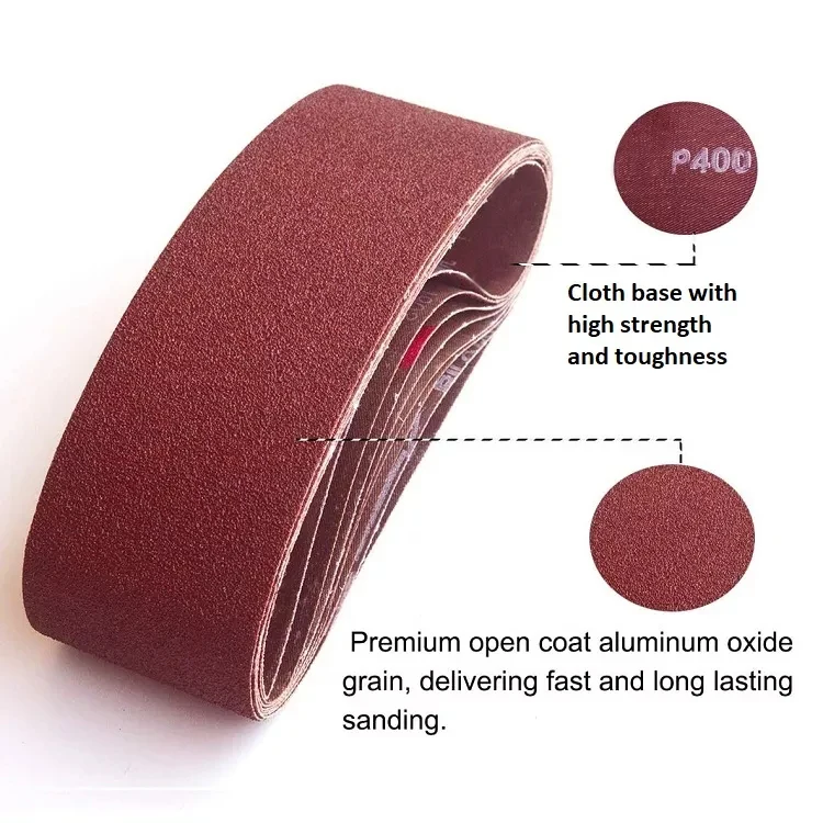 Hot selling 75*457mm High Quality Aluminum Oxide Abrasive Sanding Belt Emery cloth belt