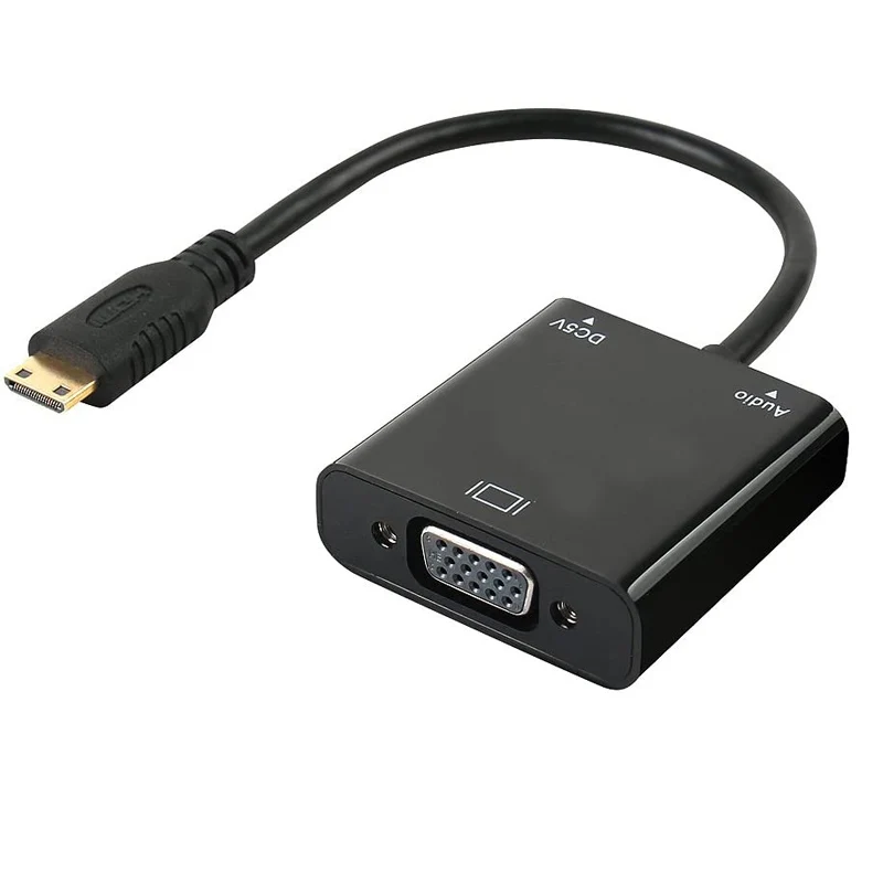 Farsins оптовая продажа мини HDMI папа к VGA 15pin Женский видео дисплей адаптер 1080P