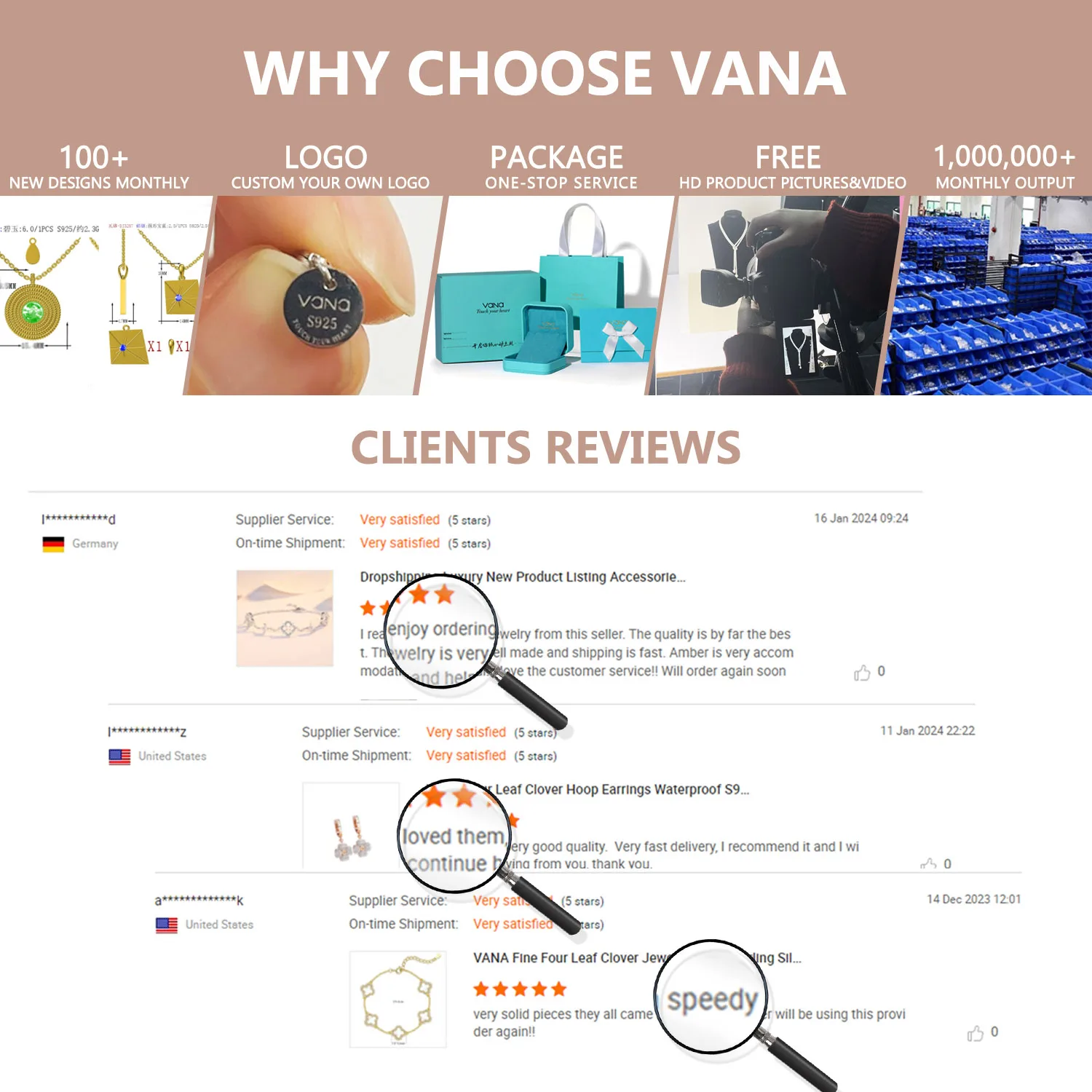 VANA four Leaf Clover Charm S925 Jewellery Bijoux 18k Gold Plated 925 Sterling Silver Necklace Bracelet Earrings Jewelry Set