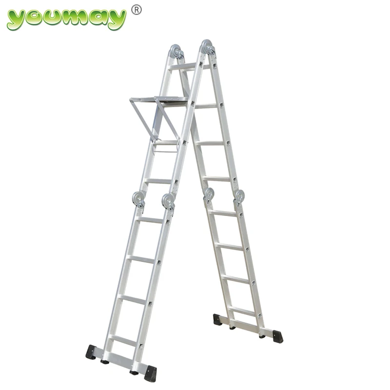 ladder aluminum High Quality Aluminum Multipurpose Ladder Folding Ladder Durable
