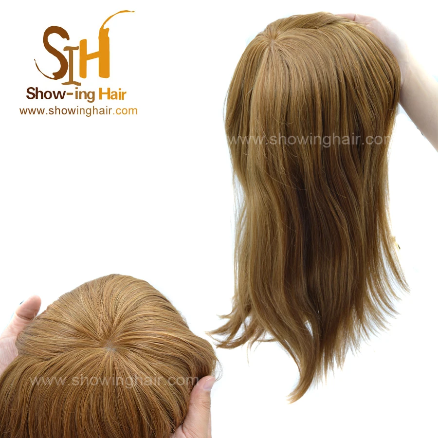 Brazilian Human Hair Toupee for Women Real Hair Natural Silk Top Lace Women Men Toupee