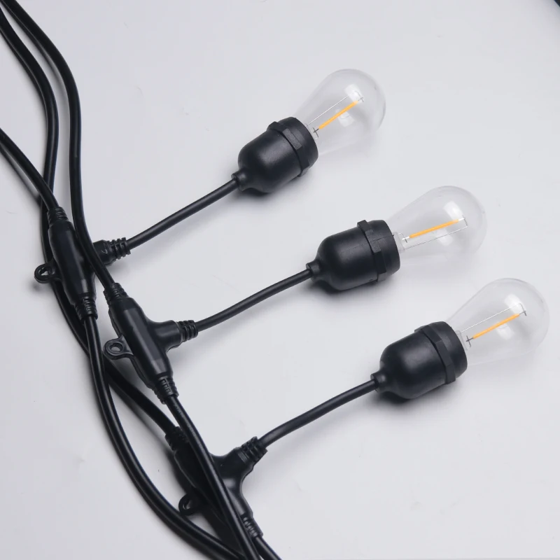 Outdoor Waterproof Light String Christmas Decorative LED String Light Holiday Wedding Indoor Clear Black Choice Luminous Party