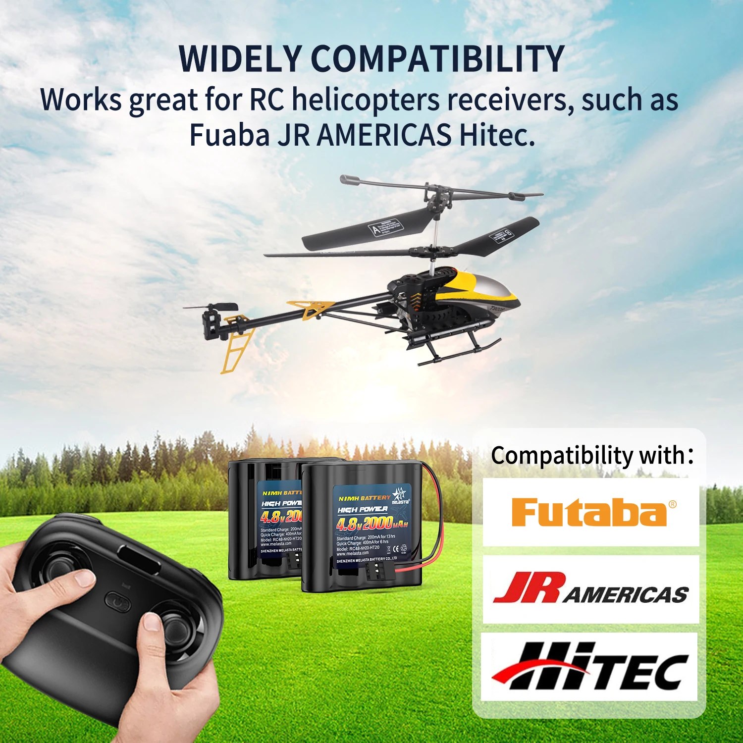 4.8V 2000mah LiPo Battery Pack Deans -T Connector for RC Battery Racing Cars Aircraft & Helicopter