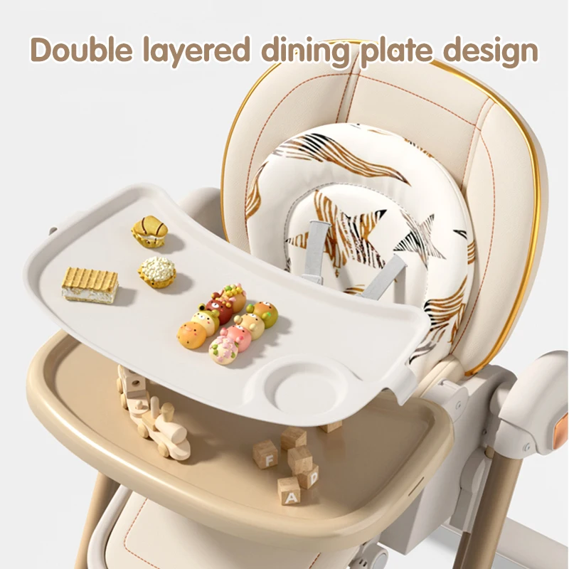Baby High Chair Travel Infant Comfortable Armchair Portable Baby Feeding Chair Adjustable High Chair