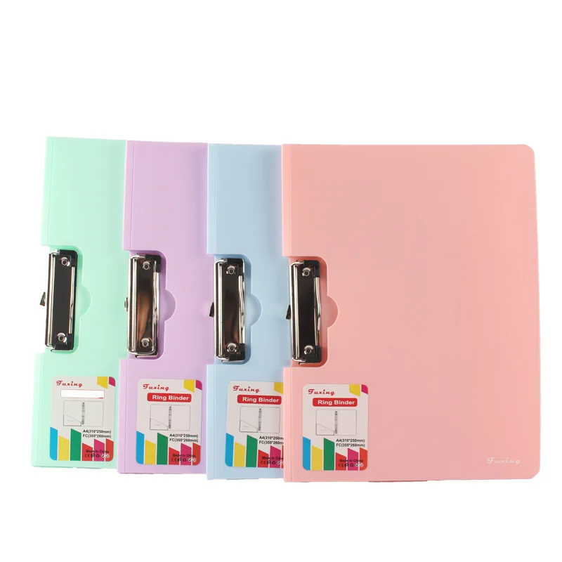 Hot Sales Candy-colored Office A4 Solid Color Multifunctional Folder Custom Hard  PP Plastic Documents Folder
