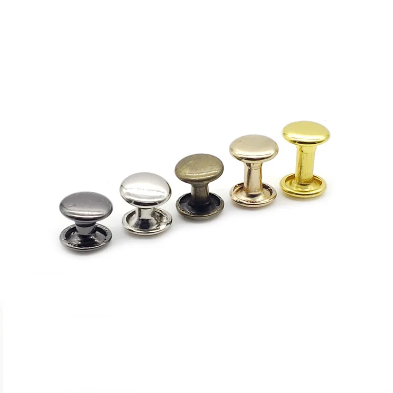 Popular copper stainless steel belt box accessories double - sided round head rivets