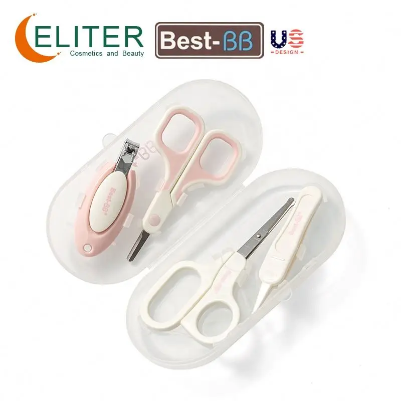 Eliter Hot Sell In Stock 4 In1Pink Blue Green Infant Care Kit Boy Baby Kit Set Set Nail Babi Newborn Grooming Kit
