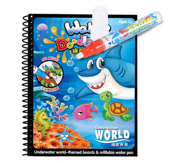 Wholesale Printing Children Magic Water Coloring Cartoon Book With Pencil