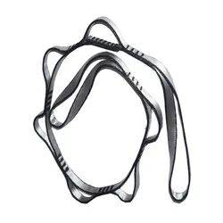 BSCI factory custom Climbing Strap Nylon webbing Adjustable Strap Rope 8 loops Yoga Extend Belt Daisy Chain