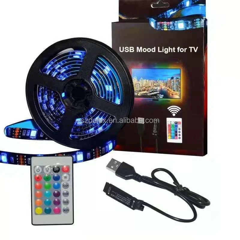 RGB USB DC 5V Background Lights Backlight 3M Led Strip Lights Smd 5050 App Control Smart Led Strip Light for TV