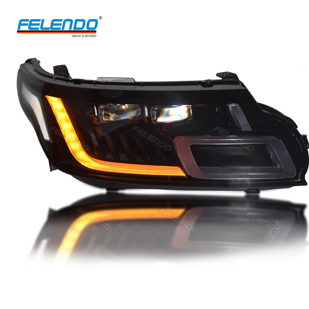 Landnovo New Light LED Headlight For Range Rover Sport L494 2014-2017 Retrofit 2018-2022 Plug and Play Auto Lighting Upgrade