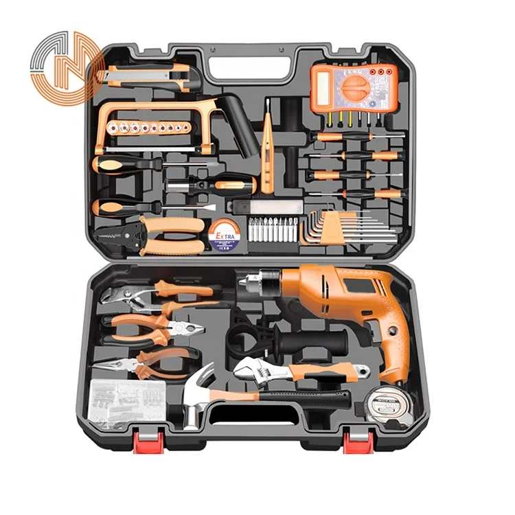 Набор инструментов для ремонта автомобиля электрика 220 В литиевая электрическая Ударная дрель набор инструментов