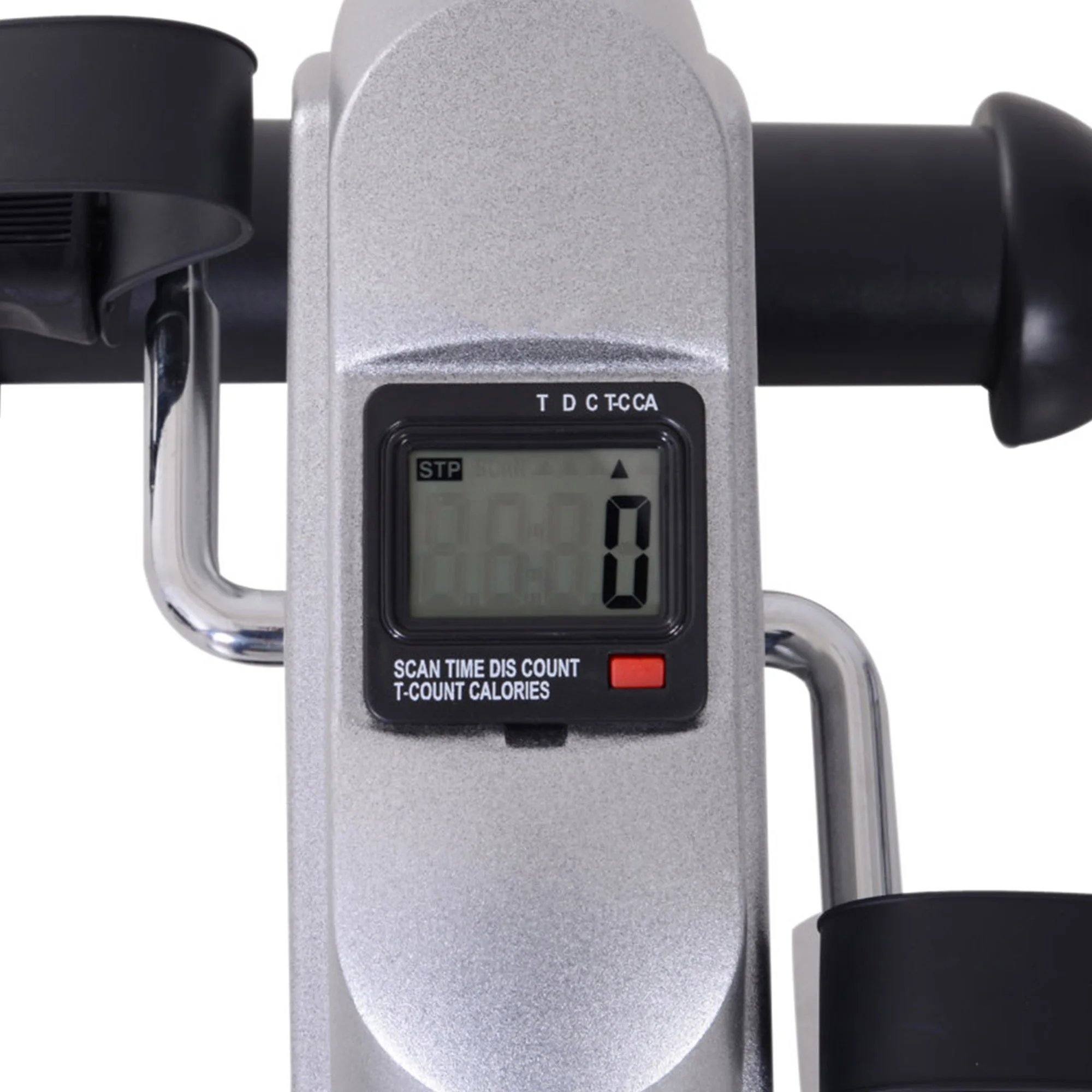 Home Use Silver Fitness Equipment Mini Exercise Bike with LCD Display Ribbon Control Sports Machine