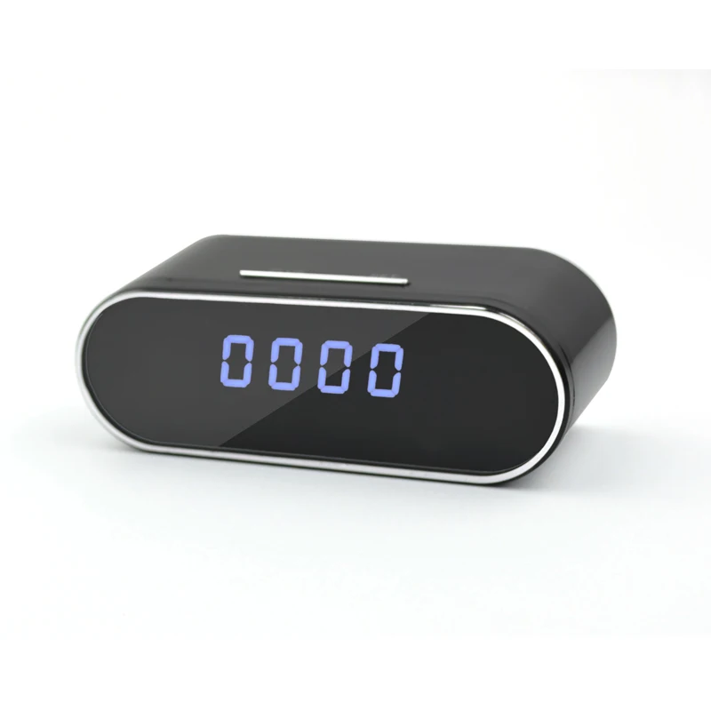 Remote Wifi IP Digital Clock Camera Room Security Baby Cam Live Stream Motion Alarm Camcorder