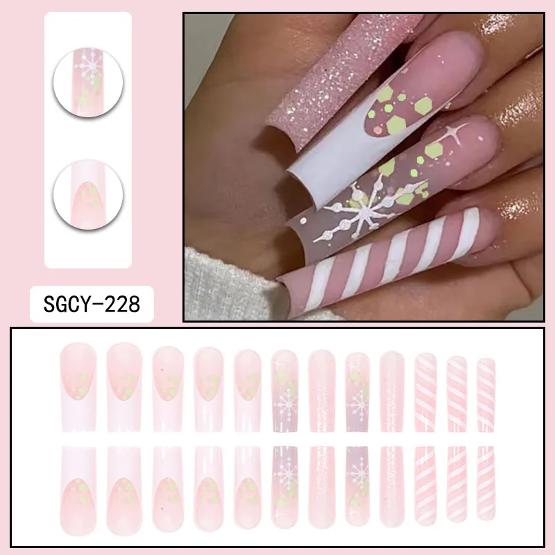 2024 Newest Style Press On Nails Handmade Nail Art Nails Kit Professional Artificial Fingernails