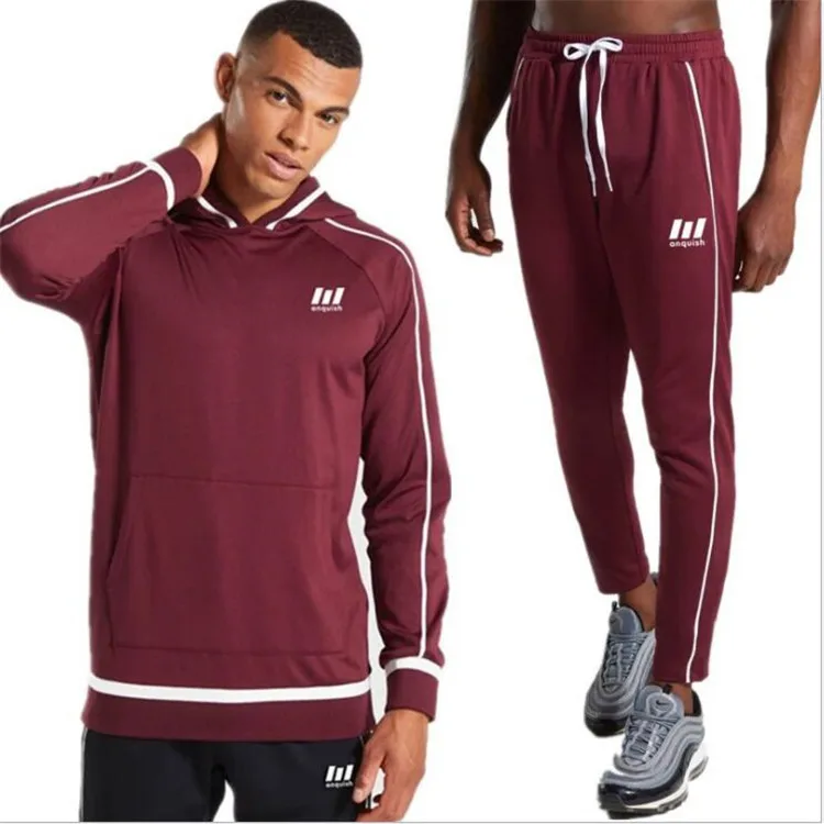 
Wholesale Sportswear Two Piece Set Poly Tricot Custom Men Tracksuits With Hood 