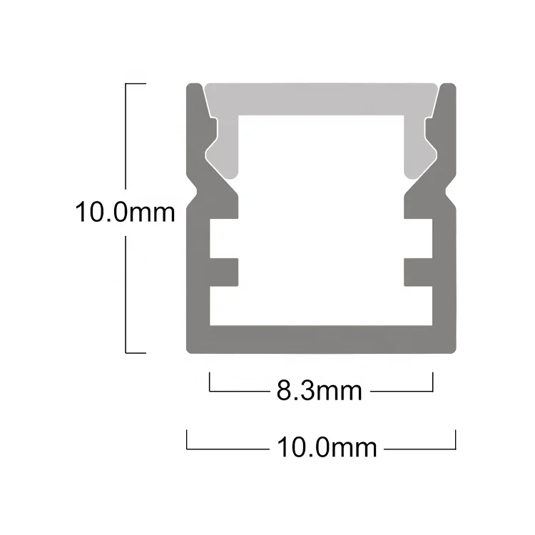 Wholesale Led Strip Light Housing Surface PC Diffuser Alu Profil Silver Black White Extruded Channel Aluminum Led Profile