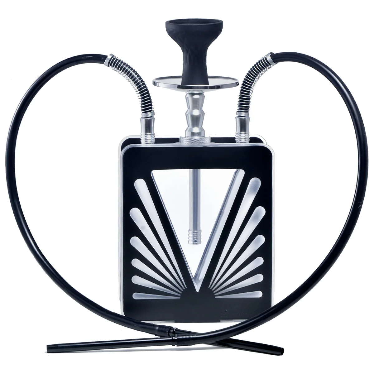 Factory Wholesale Square Shisha Hookah Set LED 2 Hose Hookah Shisha Wholesale Shisha Hookah