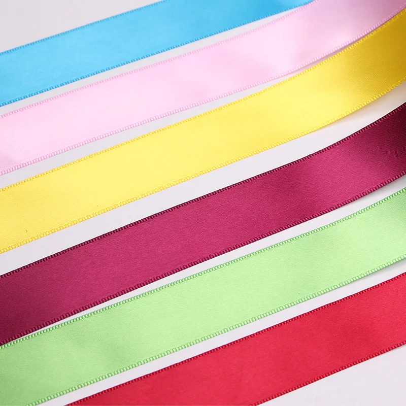 
Single Faced Polyester Ribbons Solid Color Satin Ribbon 1 Inch 100 Yards Per Roll Ribbon Wholesale Decoration 
