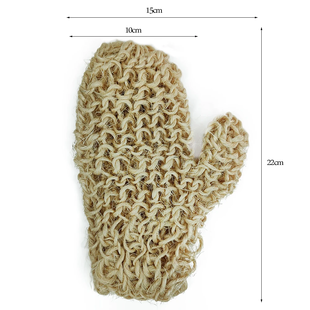 Отшелушивающие Сизалевые волокна Loofah Mitt Mitten Sisal