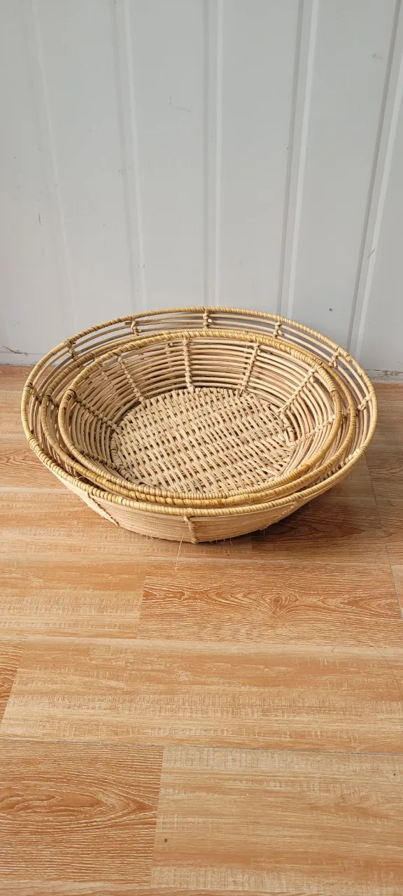 Home Kitchen Multi Purpose Best Selling Supplier Top Price From Vietnam Exporter Set Of 3 Round Baskets With Different Sizes