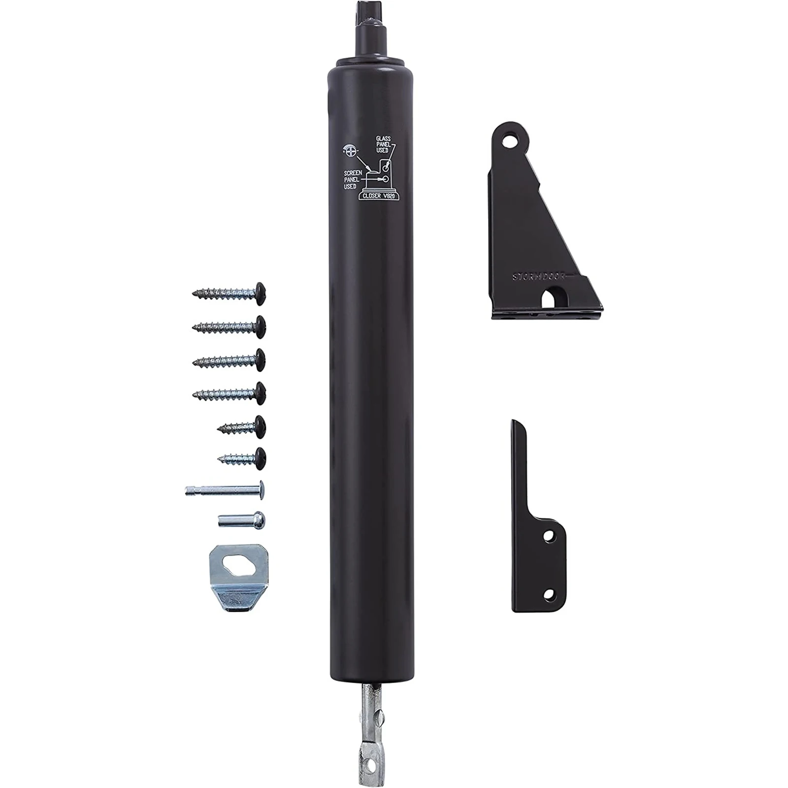 Heavy Duty Pneumatic Door Closer for Screen and Storm Door, White Black Grey Customized