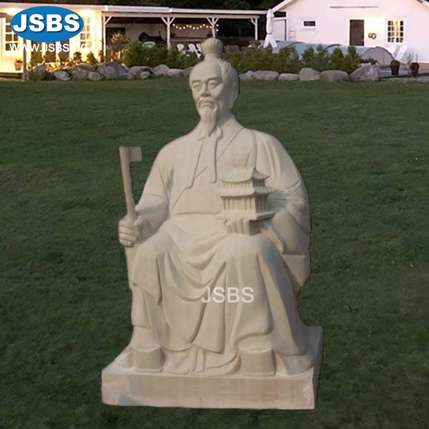 White Marble China Famous People Mao Zedong Statue