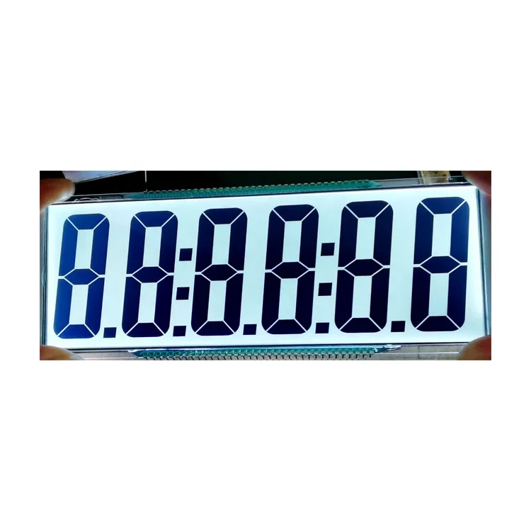 Dispensing Pump LCD Glass Board Panel 7segment 56 66 70 Pin 6 Digit 7 Segment LCD Display For Fuel Dispenser