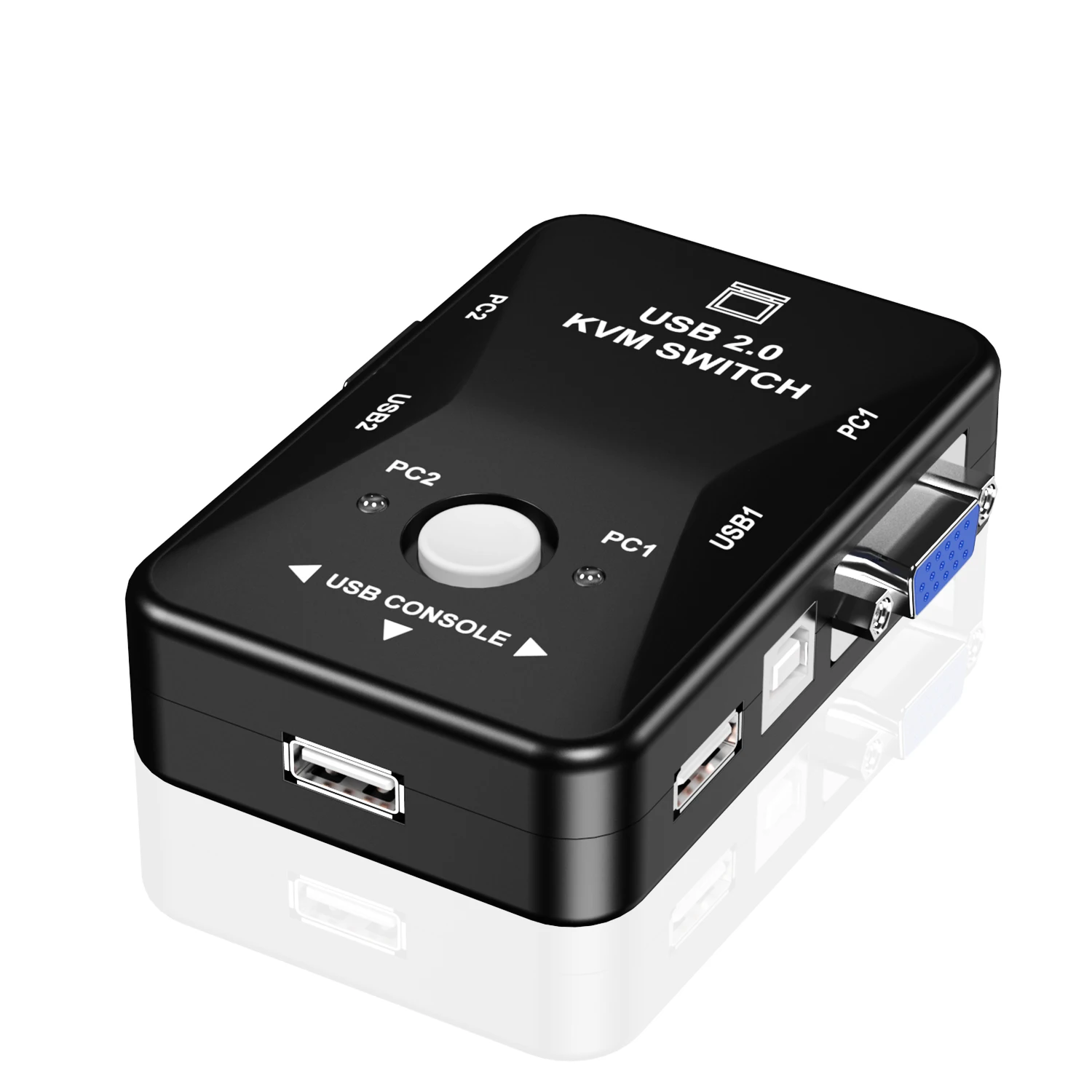 2 порта USB видео KVM переключатель 2 ручным способом VGA Kvm переключатель