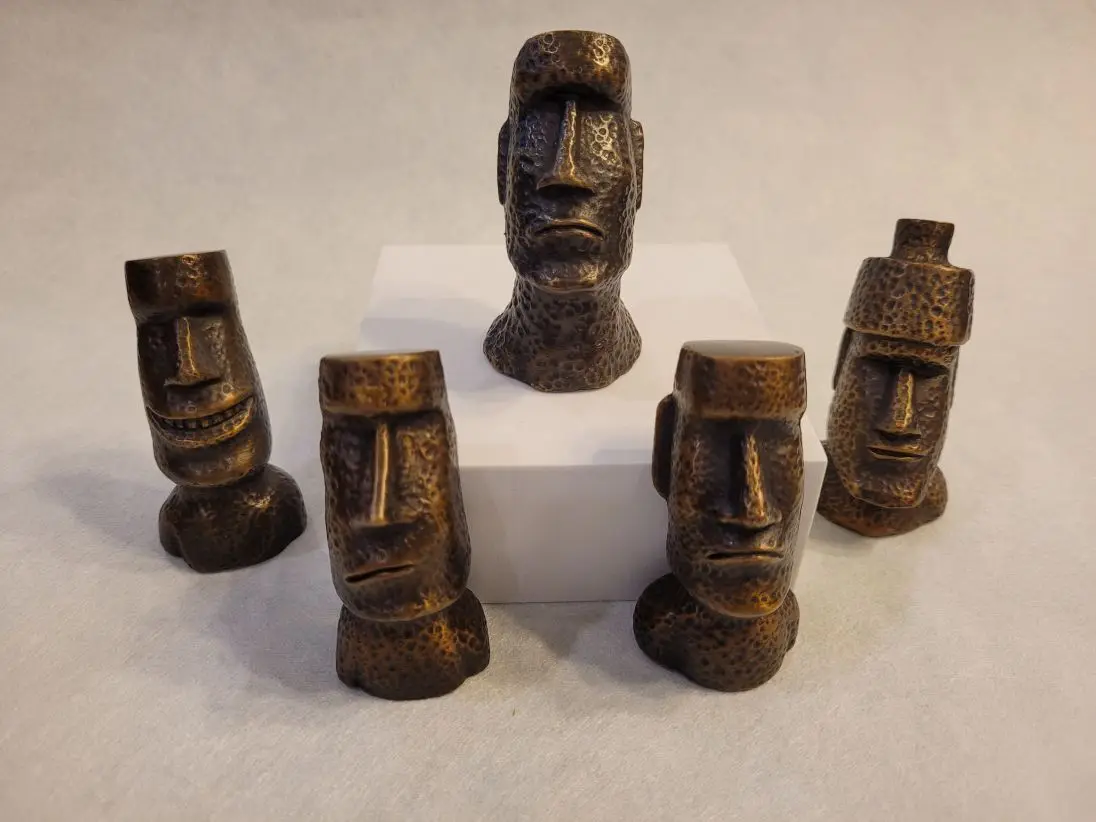 Easter Island statue Copper figurine copper home ornaments art craft