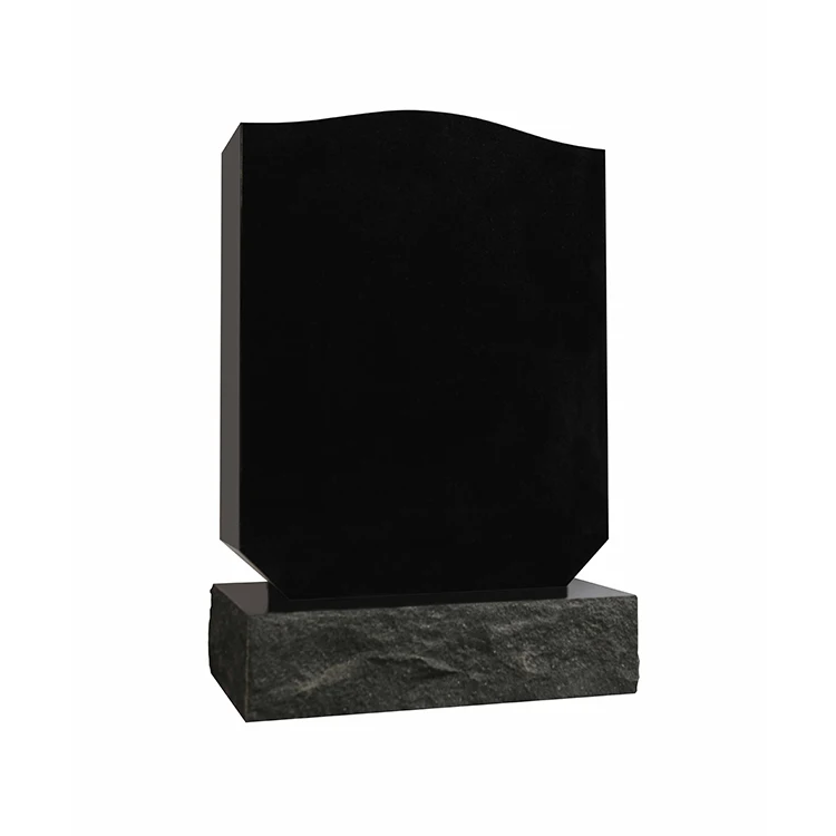 China Factory Customized Black Granite Lapida Cemetery Monument Tombstone And Carving