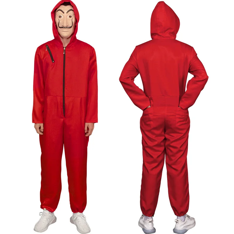
hot product Money Heist The House of Paper Cosplay Costume for Men Women Salvador Dali Halloween Carnival Costume suit 