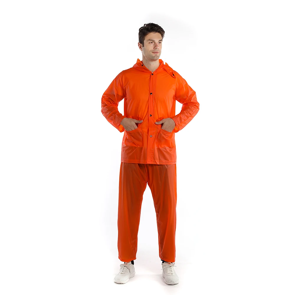 Factory In Stock 2021 Hot Selling PVC Raincoat Hooded Shield Waterproof Rainwear for Rainy