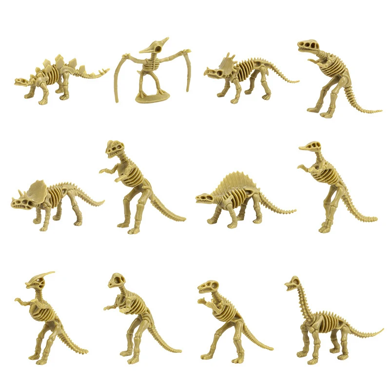 12 Different Dinosaur Skeleton Puzzles Model Set 3D Dinosaur Arts and Crafts Model Toys for Kids Ages 6 and Up
