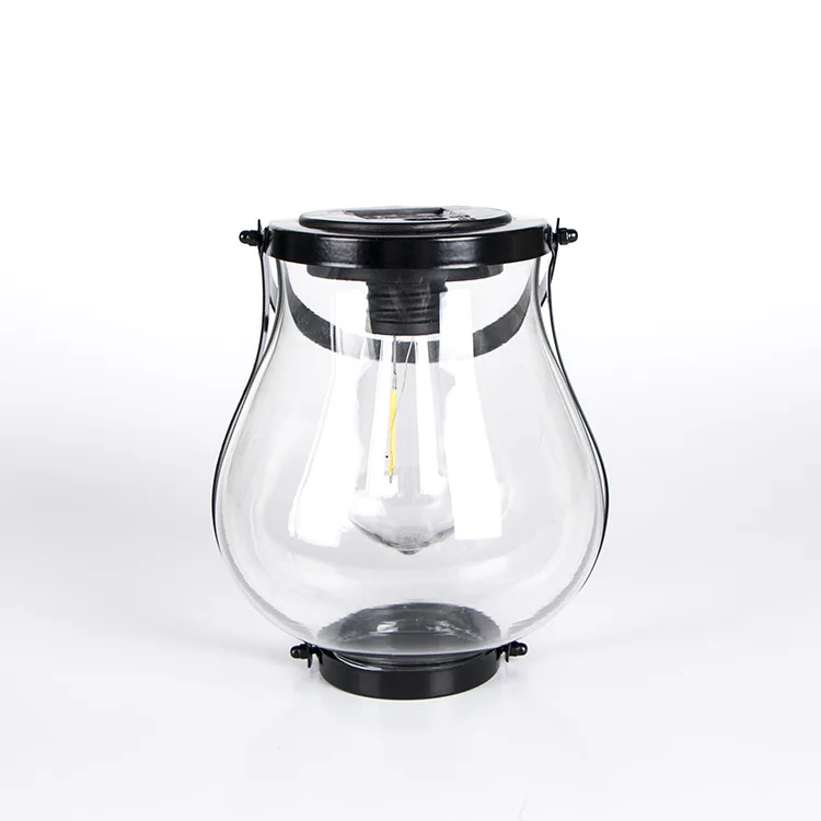 
Outdoor Glass Lamp Solar Powered Lantern Decorative Garden Light 