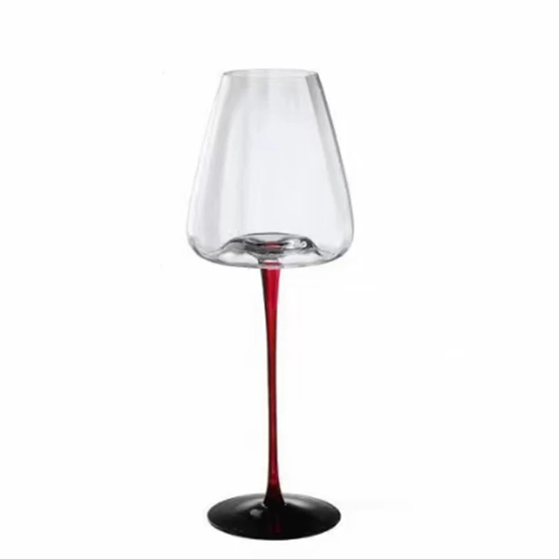 19Oz Custom logo special classic red long stem Big belly wine glass Wedding party Bar club