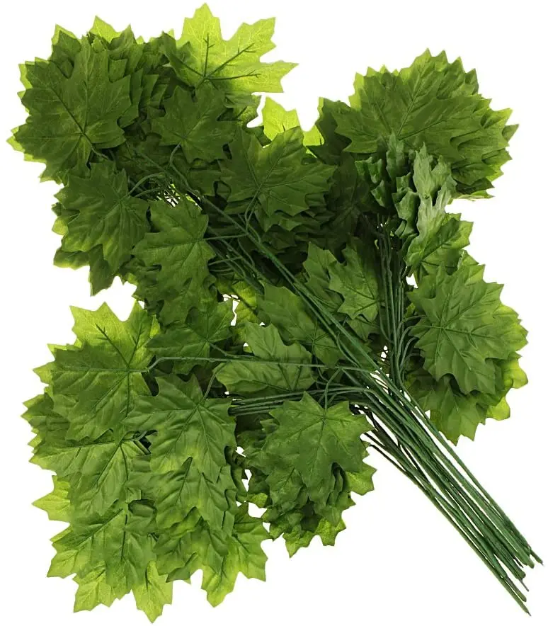 Artificial Silk Maple Leaf Autumn Fall Leaves for Wedding House Party Decoration