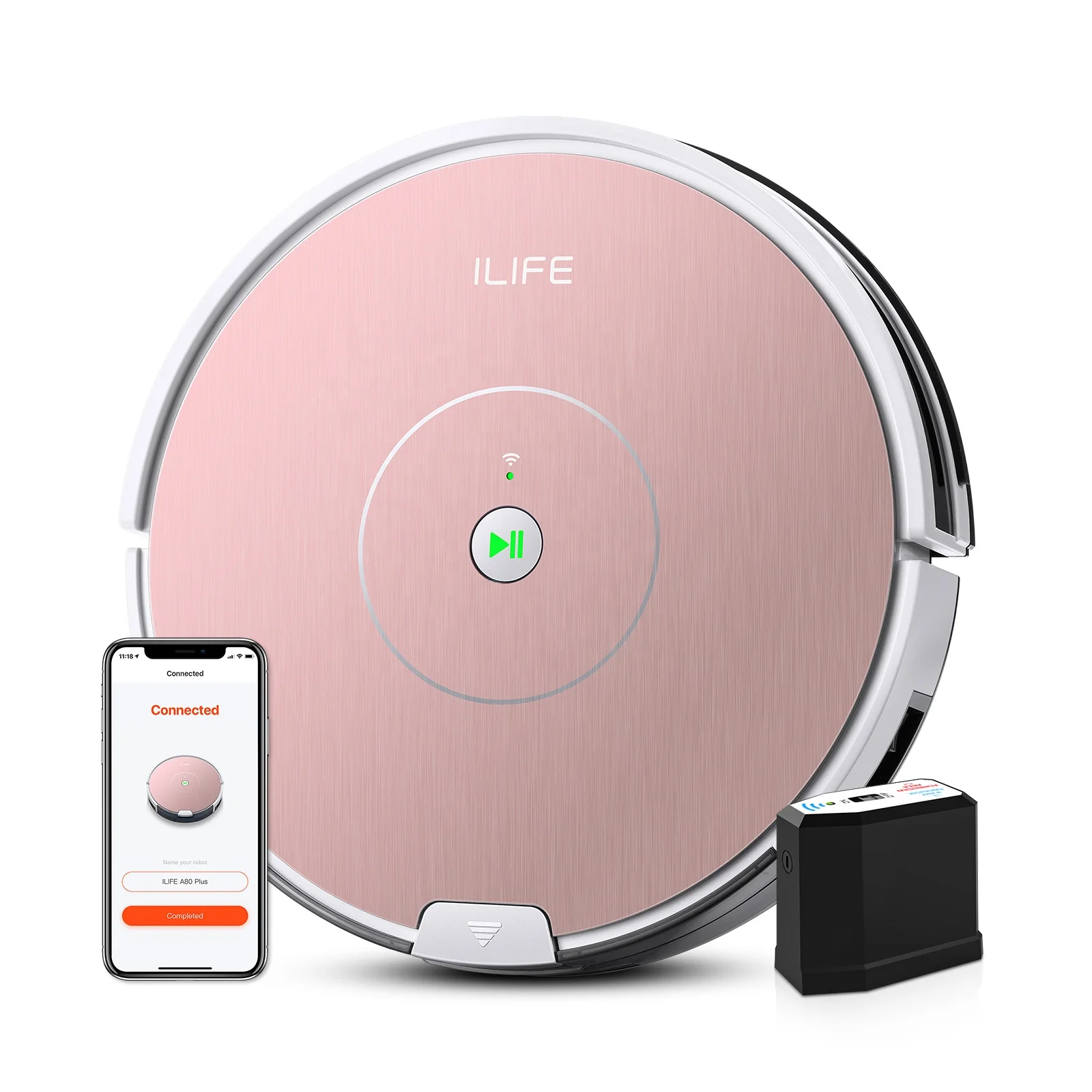 ILIFE A80 Plus Vacuum and Mop APP Control Brushless Motor Carpet and Floors 1000pa Robotic Vacuum Cleaner Mop