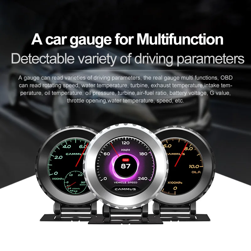  Cammus Defi LCD Boost Digital Gauges Car Speed Temperature Meter Use Water Oil Pressure