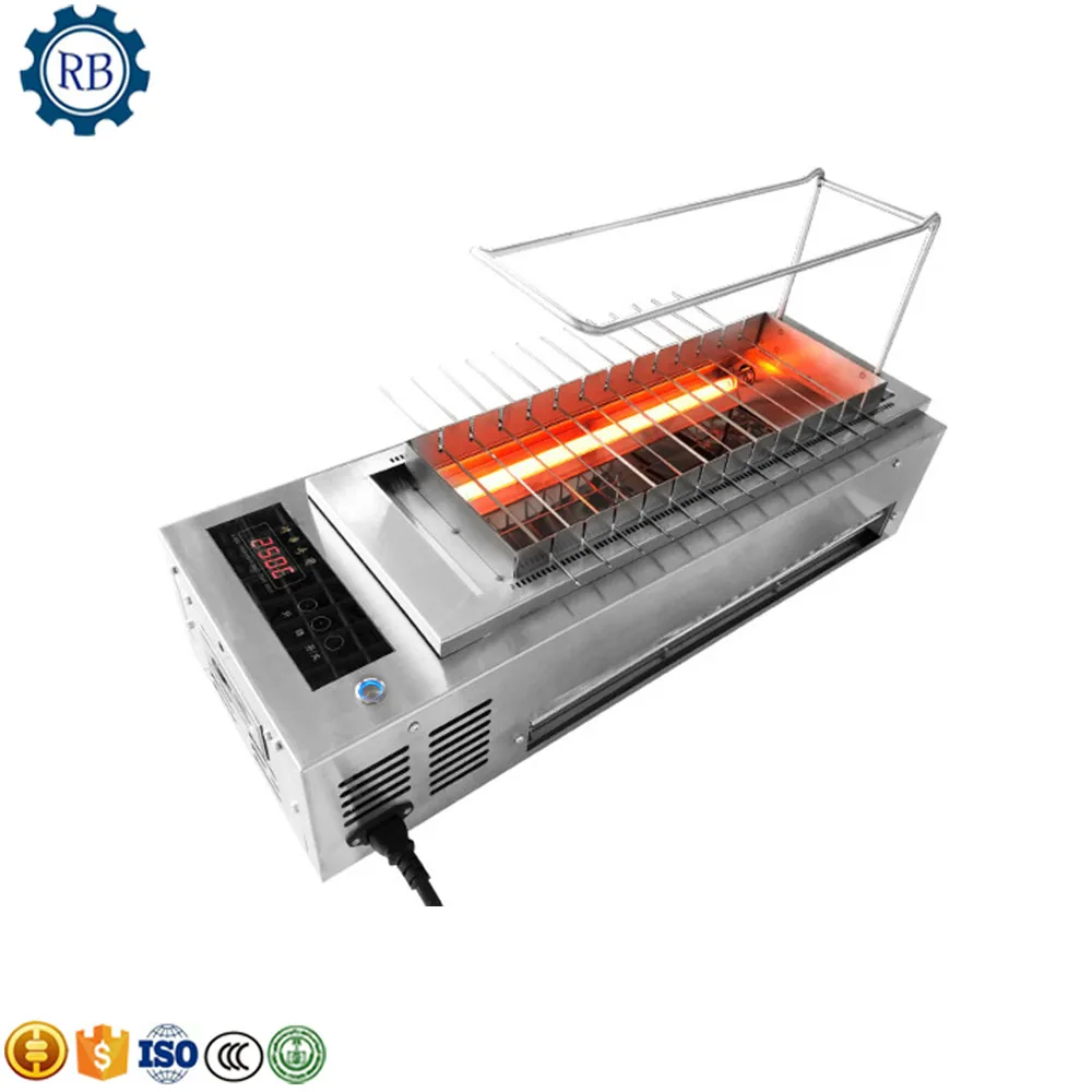 Manufacture Charcoal Bbq Grill Chicken Rotary BBQ Grill Machine Garden Used Barrel Charcoal BBQ Grill