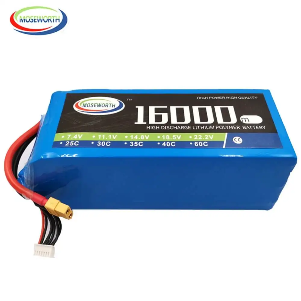 OEM 22.2V 6S 8000mah 10000mah 12000mah 16000mah 22000mAh 25C RC LiPo Battery RC Car Agricultural Spraying Drone